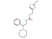 3-(2-amino-1,3-thiazol-4-yl)-N-(2-azepan-1-yl-2-phenylethyl)propanamide