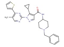 N-(1-benzyl-4-piperidinyl)-5-cyclopropyl-1-[5-methyl-4-(2-thienyl)-2-pyrimidinyl]-1H-pyrazole-4-carboxamide