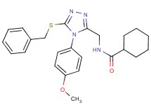 N-{[5-(benzylthio)-4-(4-methoxyphenyl)-4H-1,2,4-triazol-3-yl]methyl}cyclohexanecarboxamide