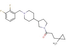 1-(2,3-difluorobenzyl)-4-{1-[3-(1-methylcyclopropyl)propanoyl]-3-pyrrolidinyl}piperidine