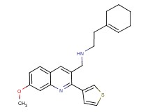 2-(1-cyclohexen-1-yl)-N-{[7-methoxy-2-(3-thienyl)-3-quinolinyl]methyl}ethanamine
