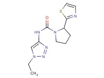 N-(1-ethyl-1H-1,2,3-triazol-4-yl)-2-(1,3-thiazol-2-yl)pyrrolidine-1-carboxamide
