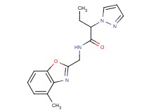 N-[(4-methyl-1,3-benzoxazol-2-yl)methyl]-2-(1H-pyrazol-1-yl)butanamide
