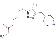 methyl 5-{[4-methyl-5-(piperidin-4-ylmethyl)-4H-1,2,4-triazol-3-yl]thio}pentanoate