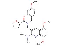 N-{[2-(dimethylamino)-5,8-dimethoxy-3-quinolinyl]methyl}-N-(4-methoxybenzyl)tetrahydro-2-furancarboxamide