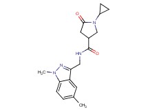 1-cyclopropyl-N-[(1,5-dimethyl-1H-indazol-3-yl)methyl]-5-oxo-3-pyrrolidinecarboxamide