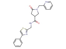 5-oxo-N-[(4-phenyl-1,3-thiazol-2-yl)methyl]-1-(2-pyridinylmethyl)-3-pyrrolidinecarboxamide