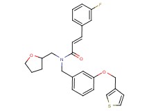 (2E)-3-(3-fluorophenyl)-N-(tetrahydro-2-furanylmethyl)-N-[3-(3-thienylmethoxy)benzyl]acrylamide