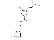 1-[2-(dimethylamino)ethyl]-5-oxo-N-[2-(3-pyridinyl)ethyl]-3-pyrrolidinecarboxamide