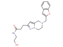 3-[5-(1-benzofuran-2-ylmethyl)-4,5,6,7-tetrahydropyrazolo[1,5-a]pyrazin-2-yl]-N-(2-hydroxyethyl)propanamide