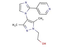 2-[3,5-dimethyl-4-(2-pyridin-4-yl-1H-imidazol-1-yl)-1H-pyrazol-1-yl]ethanol