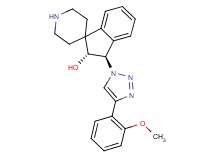 rel-(2R,3R)-3-[4-(2-methoxyphenyl)-1H-1,2,3-triazol-1-yl]-2,3-dihydrospiro[indene-1,4'-piperidin]-2-ol hydrochloride