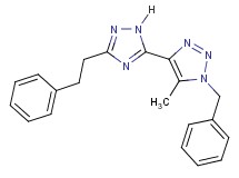 1-benzyl-5-methyl-4-[3-(2-phenylethyl)-1H-1,2,4-triazol-5-yl]-1H-1,2,3-triazole