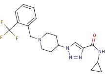 N-cyclopropyl-1-{1-[2-(trifluoromethyl)benzyl]-4-piperidinyl}-1H-1,2,3-triazole-4-carboxamide