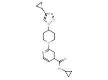 N-cyclopropyl-2-[4-(4-cyclopropyl-1H-1,2,3-triazol-1-yl)-1-piperidinyl]isonicotinamide
