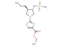 ethyl 2-{(3S*,4R*)-3-[(methylsulfonyl)amino]-4-propyl-1-pyrrolidinyl}-1,3-oxazole-4-carboxylate