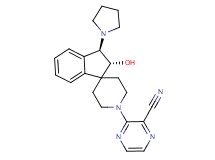 3-[(2R*,3R*)-2-hydroxy-3-(1-pyrrolidinyl)-2,3-dihydro-1'H-spiro[indene-1,4'-piperidin]-1'-yl]-2-pyrazinecarbonitrile