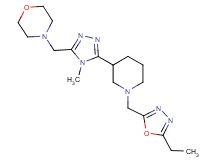 4-[(5-{1-[(5-ethyl-1,3,4-oxadiazol-2-yl)methyl]piperidin-3-yl}-4-methyl-4H-1,2,4-triazol-3-yl)methyl]morpholine