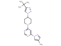 4-[4-(4-tert-butyl-1H-1,2,3-triazol-1-yl)piperidin-1-yl]-6-(4-methyl-1H-pyrazol-1-yl)pyrimidine