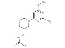 N-{[1-(2-amino-6-methoxy-4-pyrimidinyl)-3-piperidinyl]methyl}acetamide