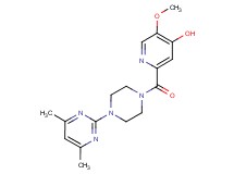 2-{[4-(4,6-dimethyl-2-pyrimidinyl)-1-piperazinyl]carbonyl}-5-methoxy-4-pyridinol