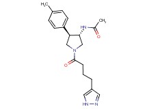 N-{(3S*,4R*)-4-(4-methylphenyl)-1-[4-(1H-pyrazol-4-yl)butanoyl]-3-pyrrolidinyl}acetamide