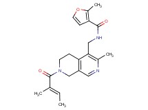 2-methyl-N-({3-methyl-7-[(2E)-2-methyl-2-butenoyl]-5,6,7,8-tetrahydro-2,7-naphthyridin-4-yl}methyl)-3-furamide