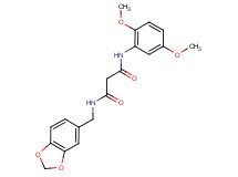 N-(1,3-benzodioxol-5-ylmethyl)-N'-(2,5-dimethoxyphenyl)malonamide