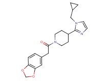 1-(1,3-benzodioxol-5-ylacetyl)-4-[1-(cyclopropylmethyl)-1H-imidazol-2-yl]piperidine