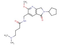 N-[(6-cyclopentyl-2-methoxy-5-oxo-6,7-dihydro-5H-pyrrolo[3,4-b]pyridin-3-yl)methyl]-4-(dimethylamino)butanamide