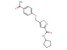 5-[(4-acetylphenoxy)methyl]-N-cyclopentyl-3-isoxazolecarboxamide