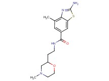 2-amino-4-methyl-N-[2-(4-methylmorpholin-2-yl)ethyl]-1,3-benzothiazole-6-carboxamide
