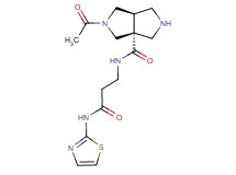 (3aR*,6aR*)-2-acetyl-N-[3-oxo-3-(1,3-thiazol-2-ylamino)propyl]hexahydropyrrolo[3,4-c]pyrrole-3a(1H)-carboxamide