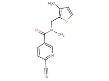 6-cyano-N-methyl-N-[(3-methyl-2-thienyl)methyl]nicotinamide