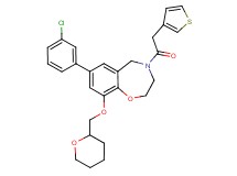 7-(3-chlorophenyl)-9-(tetrahydro-2H-pyran-2-ylmethoxy)-4-(3-thienylacetyl)-2,3,4,5-tetrahydro-1,4-benzoxazepine