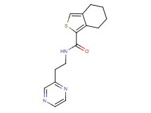 N-[2-(2-pyrazinyl)ethyl]-4,5,6,7-tetrahydro-2-benzothiophene-1-carboxamide