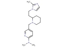 N,N-dimethyl-5-({2-[2-(2-methyl-1H-imidazol-1-yl)ethyl]-1-piperidinyl}methyl)-2-pyridinamine