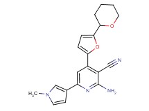 2-amino-6-(1-methyl-1H-pyrrol-3-yl)-4-[5-(tetrahydro-2H-pyran-2-yl)-2-furyl]nicotinonitrile