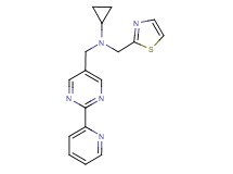 N-[(2-pyridin-2-ylpyrimidin-5-yl)methyl]-N-(1,3-thiazol-2-ylmethyl)cyclopropanamine