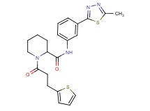 N-[3-(5-methyl-1,3,4-thiadiazol-2-yl)phenyl]-1-[3-(2-thienyl)propanoyl]-2-piperidinecarboxamide