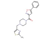 1-[(2-methyl-1,3-thiazol-4-yl)methyl]-4-[(5-phenyl-3-isoxazolyl)carbonyl]piperazine