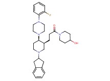 1-(3-{(3S*,4R*)-1-(2,3-dihydro-1H-inden-2-yl)-4-[4-(2-fluorophenyl)-1-piperazinyl]-3-piperidinyl}propanoyl)-4-piperidinol