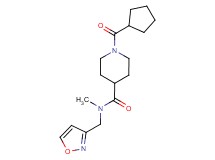 1-(cyclopentylcarbonyl)-N-(3-isoxazolylmethyl)-N-methyl-4-piperidinecarboxamide