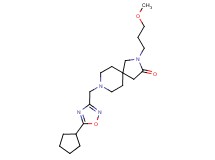 8-[(5-cyclopentyl-1,2,4-oxadiazol-3-yl)methyl]-2-(3-methoxypropyl)-2,8-diazaspiro[4.5]decan-3-one