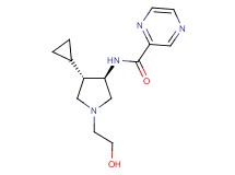 N-[rel-(3R,4S)-4-cyclopropyl-1-(2-hydroxyethyl)-3-pyrrolidinyl]-2-pyrazinecarboxamide hydrochloride