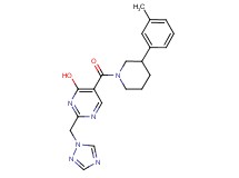 5-{[3-(3-methylphenyl)piperidin-1-yl]carbonyl}-2-(1H-1,2,4-triazol-1-ylmethyl)pyrimidin-4-ol