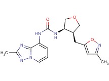 N-{(3R*,4S*)-4-[(3-methylisoxazol-5-yl)methyl]tetrahydrofuran-3-yl}-N'-(2-methyl[1,2,4]triazolo[1,5-a]pyridin-8-yl)urea