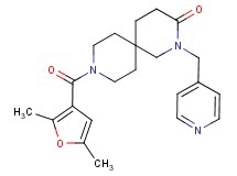 9-(2,5-dimethyl-3-furoyl)-2-(pyridin-4-ylmethyl)-2,9-diazaspiro[5.5]undecan-3-one