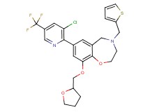 7-[3-chloro-5-(trifluoromethyl)-2-pyridinyl]-9-(tetrahydro-2-furanylmethoxy)-4-(2-thienylmethyl)-2,3,4,5-tetrahydro-1,4-benzoxazepine