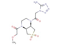 1-{2-[(4aS*,7aR*)-4-(methoxyacetyl)-6,6-dioxidohexahydrothieno[3,4-b]pyrazin-1(2H)-yl]-2-oxoethyl}-1H-tetrazol-5-amine